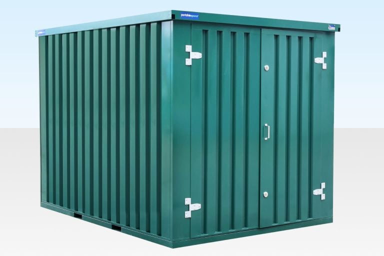 Stacked shipping containers