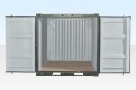 8ft One Trip Shipping Container Green (RAL 6007)