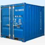 8ft Shipping Container (One Trip) Light Blue (RAL 5010)