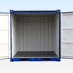 8ft Storage Container New Blue (RAL 5013)