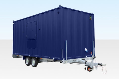 Stacked shipping containers